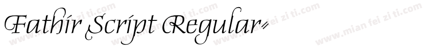 Fathir Script Regular字体转换